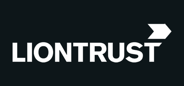 Liontrust logo on black background