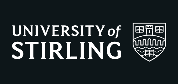 University of Stirling logo on black background