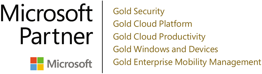 Microsoft Gold Security and Cloud competency logos May 2022.
